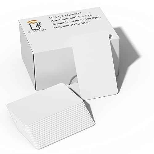 Timeskey NFC Tag Ntag215 NFC Cards NFC Business Card Blank NFC Card NFC215 Cards Rewritable NFC Tags Compatible iPhone and NFC Enabled Mobile Phones and Devices£¨100pcs£©