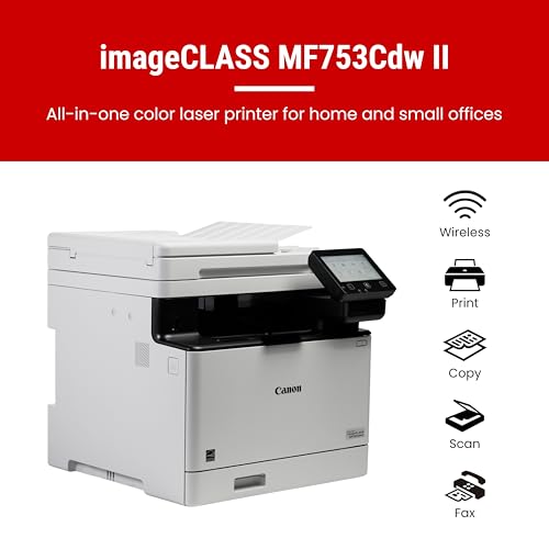 Canon Color imageCLASS MF753Cdw II All-in-One Wireless Color Laser Printer - New Model