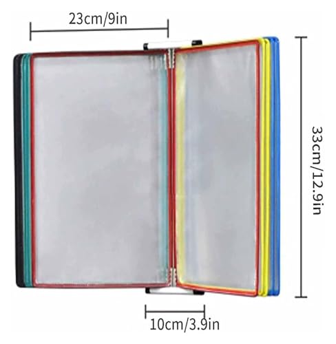 ZDJZMGZ 10-Pocket Desk Reference Organizer File Storage for A4 Documents