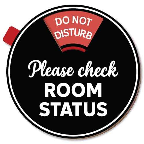 Office Door Sign Decor 6 in 1 Rotating, In A Meeting/Do Not Disturb/Please Knock/Work From Home/Back Soon/Out Of Office Supplies Sign For Door, Available And Away Wheel Spinner (Tape & Magnetic)
