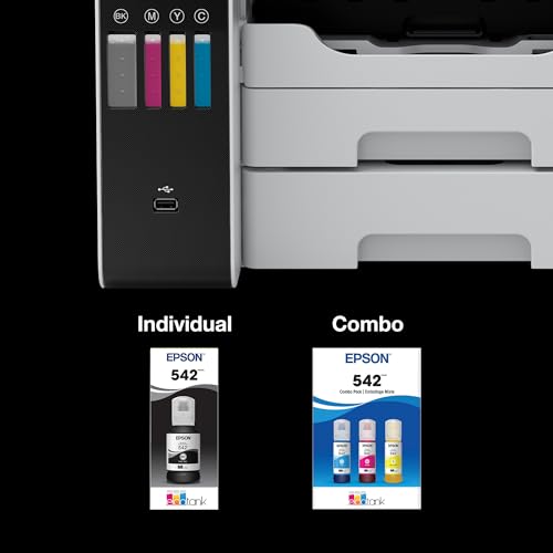 EPSON 542 EcoTank Ink Ultra-high Capacity Bottle Black (T542120-S) Works with EcoTank Pro ET-5150, ET-5170, ET-5180, ET-5800, ET-5850, ET-5880, ET-16600, ET-16650