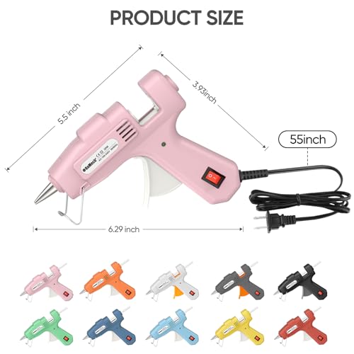 Romech Pink Mini Hot Glue Gun Kit with 30 Glue Sticks - Craft & Repair