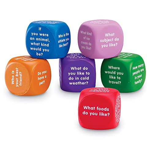 Learning Resources Conversation Cubes - Single Foam Social Emotional Learning Toy for Ages 6+