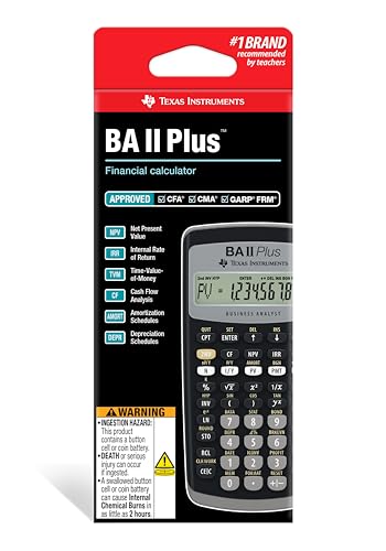 Texas Instruments BA II Plus Financial Calculator for Business & Exams