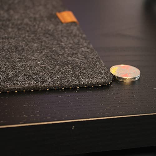 Bright Stone Felt Desk Mat 11.8x27.5 Inch Non-Slip Office Desk Protector Black
