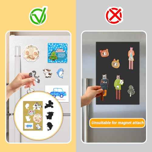 Cuttable Magnetic Sheets 6 Pack, Each 8" x 10", Stick Magnetic Paper with Adhesive Backing for Crafts, Paper Magnets and Stickers