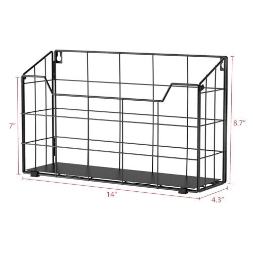 Univivi Wall File Organizer Hanging File Holder Magazine File Holder Desktop File Organizer for Document Paper Mail Home Office 3 Pack