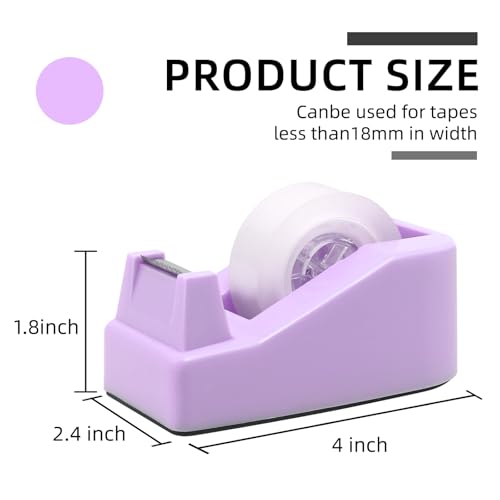 ROSEUP Purple Heavy Duty Desktop Tape Dispenser with Non-Skid Base