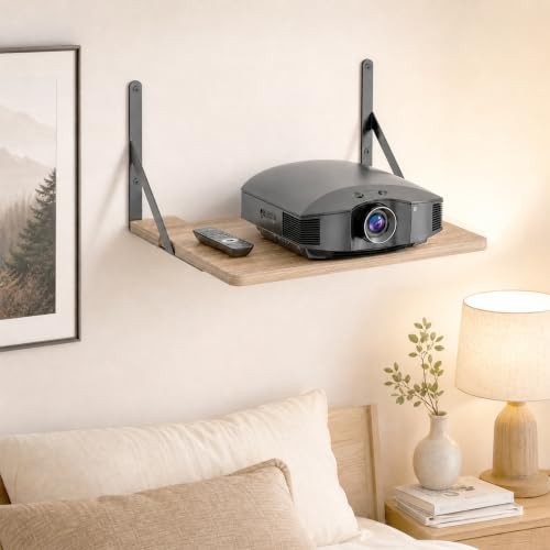 Ztounk 15.75 x 11.02 Inch Large Wall Mount Shelf for Projectors, Routers, Gaming Consoles