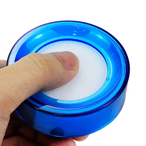 Blue Desktop Sponge Moistener 2.7in Dia 3-Pack for Office & Money Handling