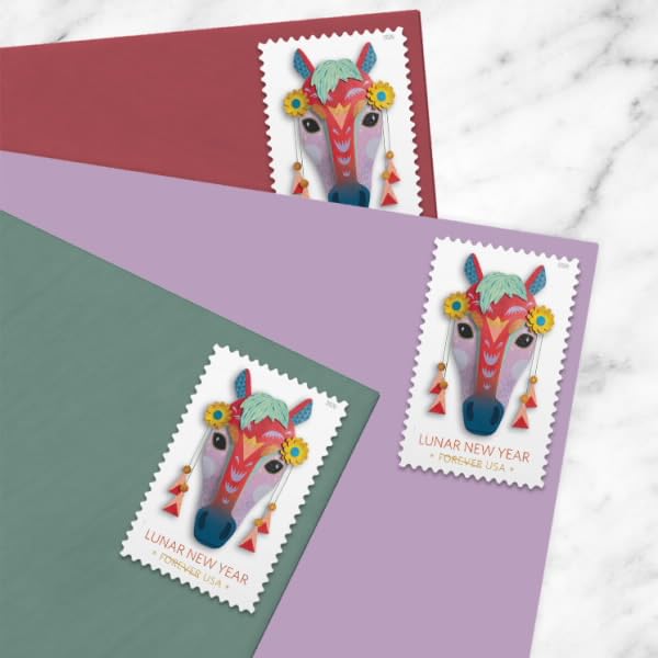 USPS Lunar New Year Year of the Horse Forever Postage Stamps - Sheet of 20