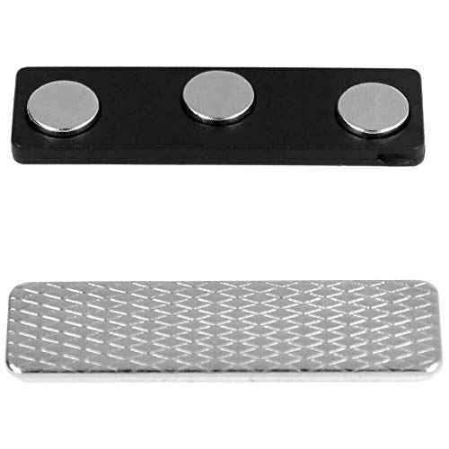 ExcelMark 60 Magnetic Name Badge Holders with 3 Premium Strength Neodymium Magnets