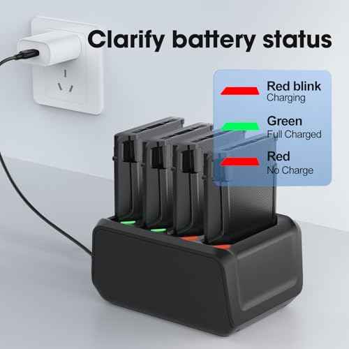 Battery Charger for Zebra Symbol TC70 TC72 TC75 TC77 TC700h TC700k TC720l TC75x TC75EK TC75AH TC75GK TC700H TC700K TC77HL, 4-Slot Charging Cradle Charging Accessories for Scanner