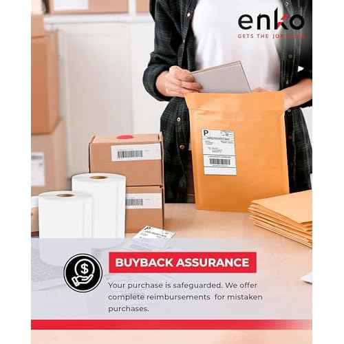 enKo 2 Stacks/2000 Labels 4"x6" Fanfold Direct Thermal Labels Compatible for Rollo Zebra Printer - Shipping Mailing Postage Labels, Perforated, Permanent Adhesive (2 Labels/Fold | 1000 Labels/Stack)