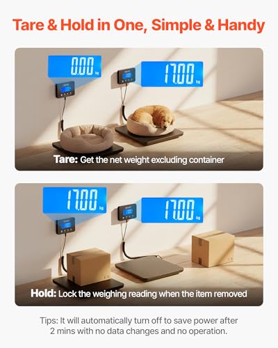 Digital Postal Scale 440 lbs with Tare, Hold, Dual Accuracy & LCD Display