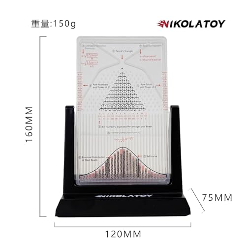 Galton Board Desk Toy 17x12cm - Probability Demonstration Model for Classroom Teaching