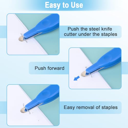 4 Pack Magnetic Staple Remover Tools - Colorful, Professional Office & Classroom Staples Puller