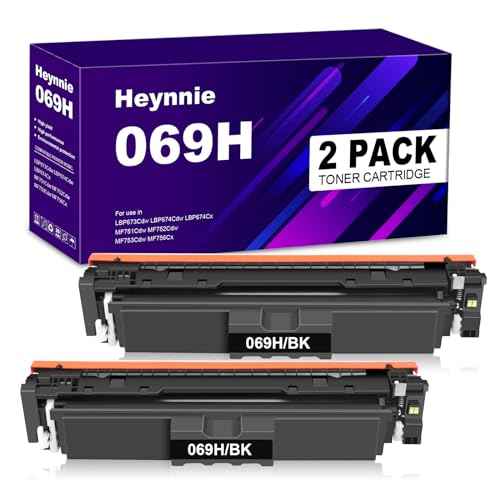 069H Toner Cartridge Set High Capacity Remanufactured Replacement for Canon 069H 069 for imageCLASS MF751Cdw MF753Cdw LBP674Cdw Printer (2 Black)