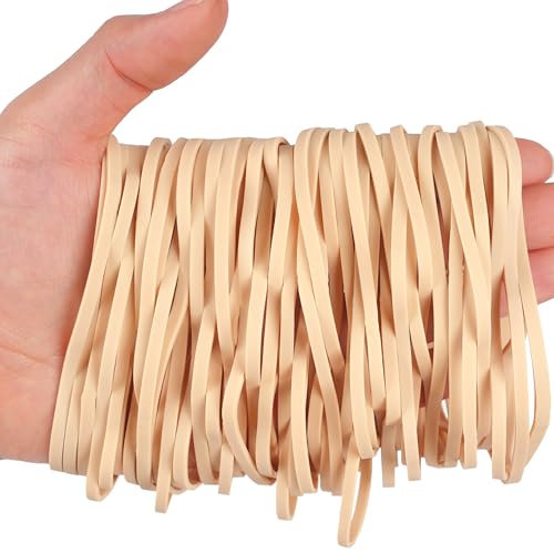 AIWOQI 150 Pack Large Rubber Bands 4.8in 0.15in Wide Office Resuable Elastic