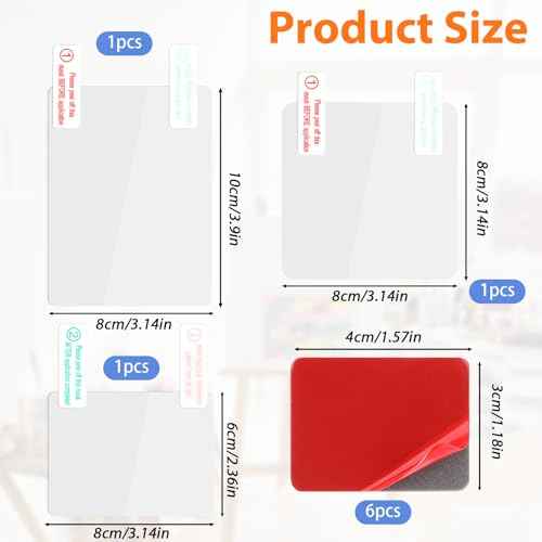 3 Pcs Electrostatic Sticker Mounting Dash Cam 6 Pcs Double-Sided Sticker for Windshield Dashcam Car Windshield Electrostatic Film Reusable Weatherproof Electrostatic Stickers