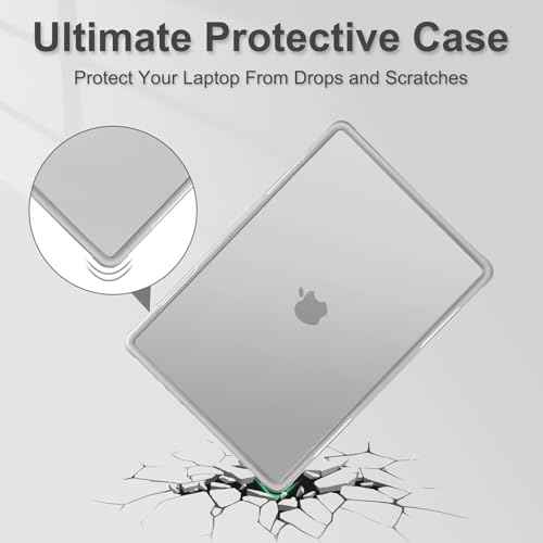 MOSISO Compatible with MacBook Pro 13 inch Case M2 2025-2016 A2338 M1 A2251 A2289 A2159 A1989 A1708 A1706, Heavy Duty Plastic Hard Case with Kickstand&Keyboard Skin&Screen Film&Type C, Translucent