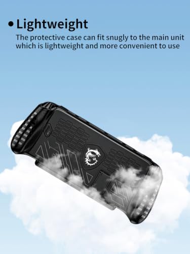 UYRUREL Black TPU Gaming Case for MSI Claw 8 EX AI+ Handheld Device with Kickstand