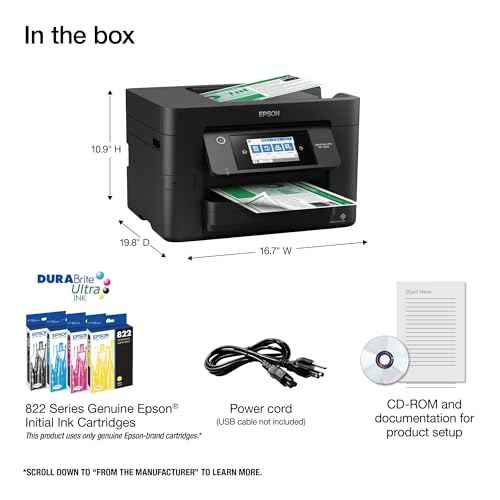 Epson¢ç Workforce¢ç Pro WF-4820 Wireless Color Inkjet All-In-One Printer, Black, Large