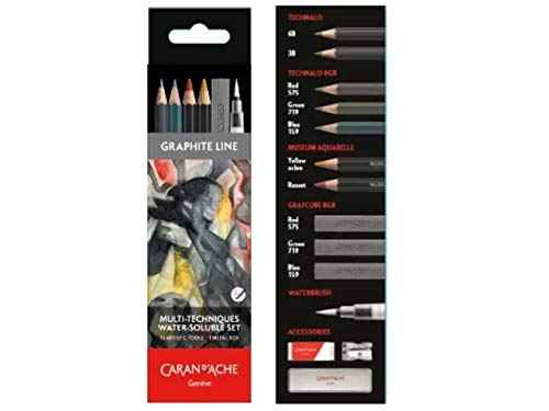 Caran d'Ache 0779-313 Graphite Line Multi-Technic Water Soluble Set