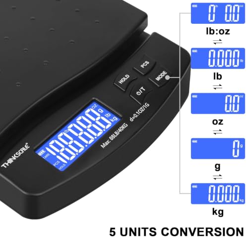 Thinksale 88lb Digital Shipping Scale with 0.1oz Accuracy, Black / S2 Variation