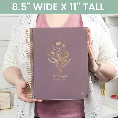 bloom daily planners HARDCOVER 2026 Planner (January to December) - 8.5¡± x 11¡± Weekly & Monthly Dated Agenda Organizer Book with Stickers & Tabs - Purple Linen