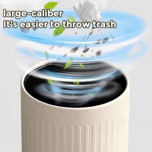 14L/3.7GAL Metal Waste Basket for Bathroom,Office Round wastrbasket,Large Office Trash can,Modern Garbage can for Bedroom,Living Room,Office,Laundry,Restaurant,Hotel