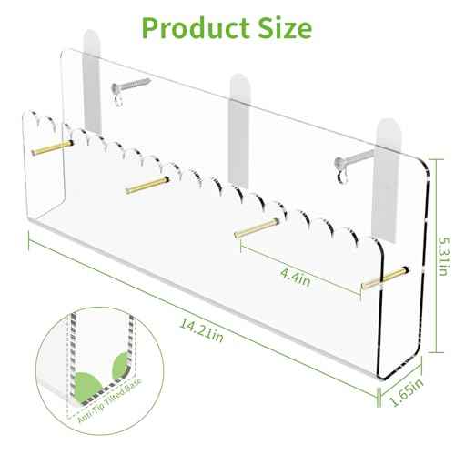 Brochure Holder Wall Mount, 2 Pack Acrylic Modular Flyer with Adjustable Magnetic Golden Bolt, Wavy Lace Pamphlet Display Stand for Organizer Trifold Flyer, Document, Leaflet, 3 Slots