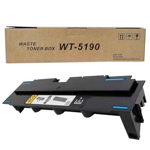 WT-5190 Waste Toner Box Compatible for Kyocera TASKalfa 306ci 307ci 308ci 356ci 358ci Printer for WT5190 1902R60UN0 Waste Toner Box High Yield 44,500 Pages 1 Pack