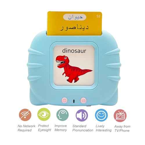 Arabic English Alphabet Talking Flash Cards for Kids, Learning Arabic Letters, 224 Basic Sight Words, Arabic Learning Toys for Toddlers