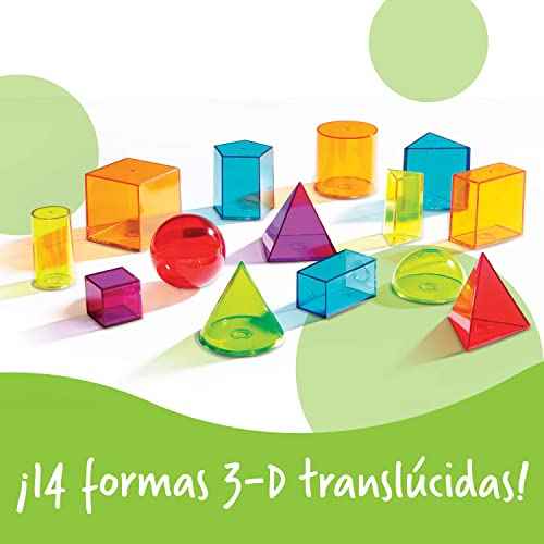 Learning Resources View-Thru Geometric Solids - Geometric Shapes, Back to School Supplies Must Haves, Math Teacher Supplies