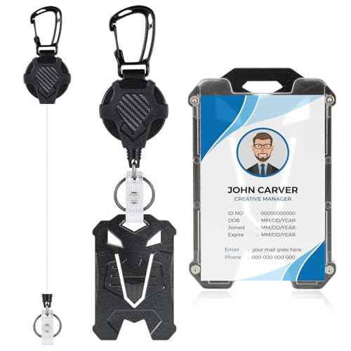 2 Pack Badge Holder Retractable Clip Id Badge Card Holders