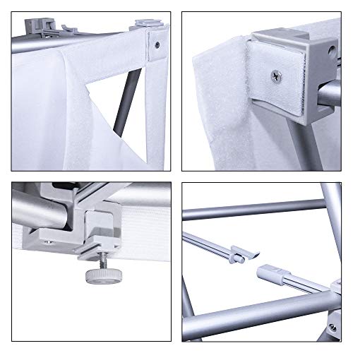 Vispronet 9.8ft x 7.4ft Pop-Up Trade Show Display Frame with White Fabric and Carrying Case