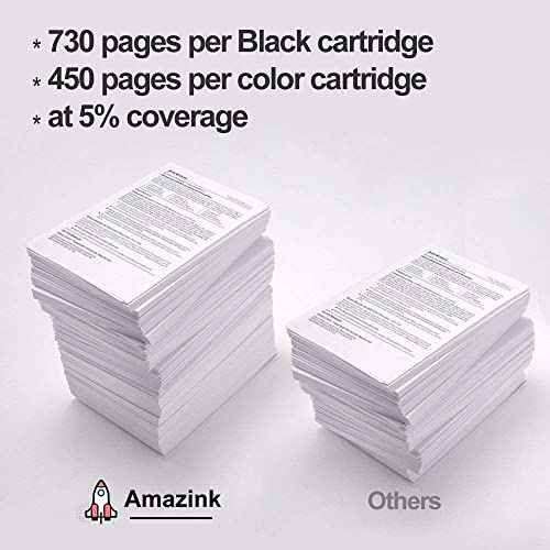 AMAZINK Compatible Ink Cartridge Replacement for 910XL Ink. Works with OfficeJet Pro 8024 8015 8025 8028 8035 8022 Printers. 2 Pack Black
