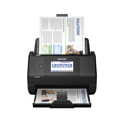 Epson ES-580W Wireless Color Duplex Desktop Document Scanner with 100-Sheet ADF