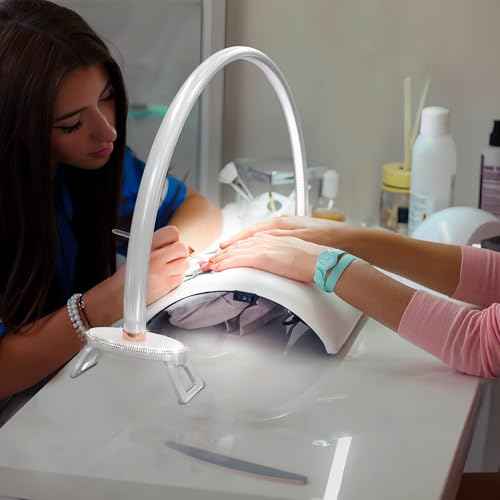 Large Half Moon Desk Lamp,24" Arch Light for Nail Techs, Brightness Adjustable,Suitable for Nail Beauty Crafts Sculpture Salon&HomeLighti