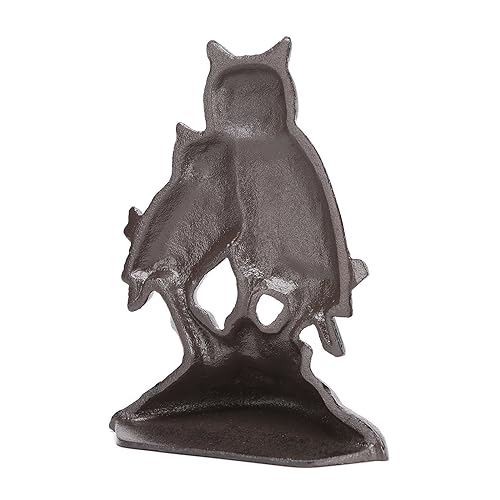 BRASSTAR Cast Iron Animal Door Stopper Two Owls Shape Heavy Duty Door Window Holder Home Office Shop Practical Decoration TQGJPT512