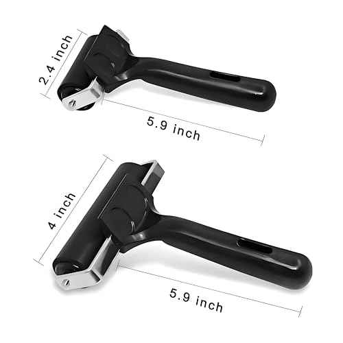 2 Pack Brayer Roller£¬Professional Rubber rolles £¬Handle Comfortable £¬for Crafting,Printmaking, Ink, Gluing and Stamping Tools £¨4+2.4inch£©Black