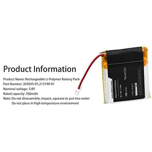(2-Pack) Replacement Battery for Plantronics (Poly) SAVI 8220 Series Wireless Headset,fits Part Number 203035-01 3.8V 700mAh