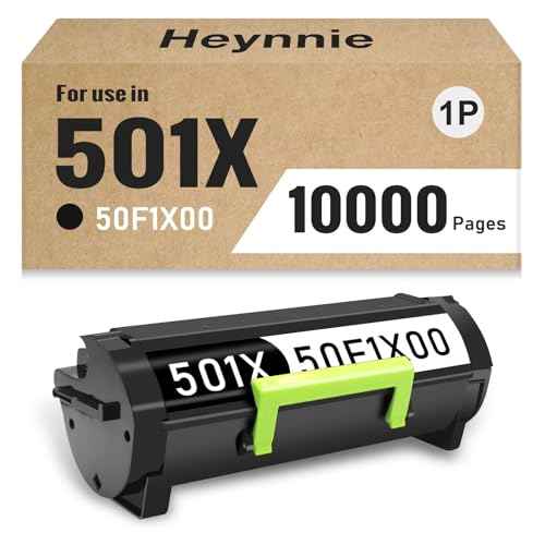 50F1X00 501X Remanufactured Toner Cartridge Replacement for Lexmark 50F1X00 501 X for MS410d MS410dn MS415dn MS510dn MS610de MS610dn MS610dte MS610dtn Printer (1 Black)
