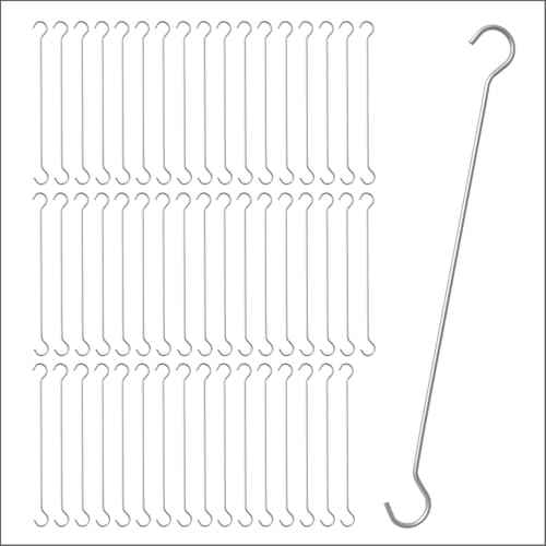 Clip Strip 50 Pack Ceiling and Window Double C Display Hook Sign Holders Brand, 12", Steel, 3/32" Diameter, Banner, Poster, and Sign Hanger
