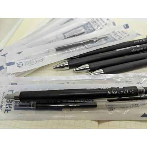 MAYAX Pilot juice up 04 Retractable Gel Ink Pen Ultra Fine Point, Black Ink, 5 Pens & 10 Refills, Original Sticky Notes (0.4mm)