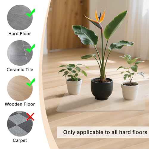 Office Chair Mat for Hardwood Floor,28"X30" Smooth Glide Slip Resistant Desk Chair Mat Hard Wood Floor Protector,Stay in Place Plastic Computer Chair Mats for Rolling Office Chairs Not for Carpet