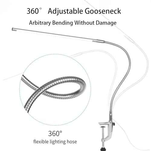 Nail Desk Lamp with Clamp, New Upgrade 8-10W Dimmable LED 360¡Æ Flexible Gooseneck Nail Tech Table Desk Light for Manicure Reading Eyebrow Tattoo