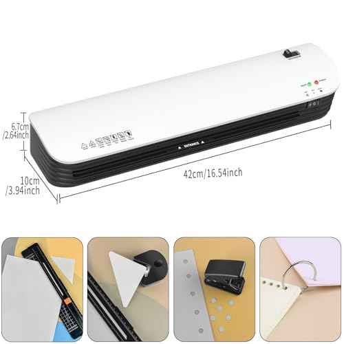 13 Inch Laminator Machine for Documents and Photos, 6 in1 A3/A4 Thermal Laminator Machine with Never Jam Technology, 15 Laminating Sheets, Use for Home Office School or Business