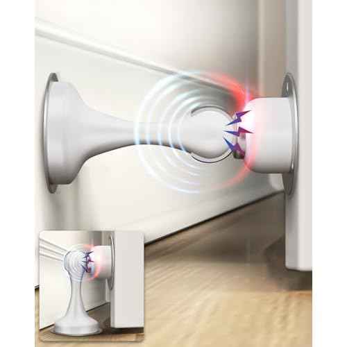 Door Stoppers, Magnetic Door Stop, Stainless Steel, 6 Pack Magnetic Door Catch, 3M Double-Sided Adhesive Tape, No Drilling, Screws for Stronger Mount, Hold Your Door Open, for Wide Doors